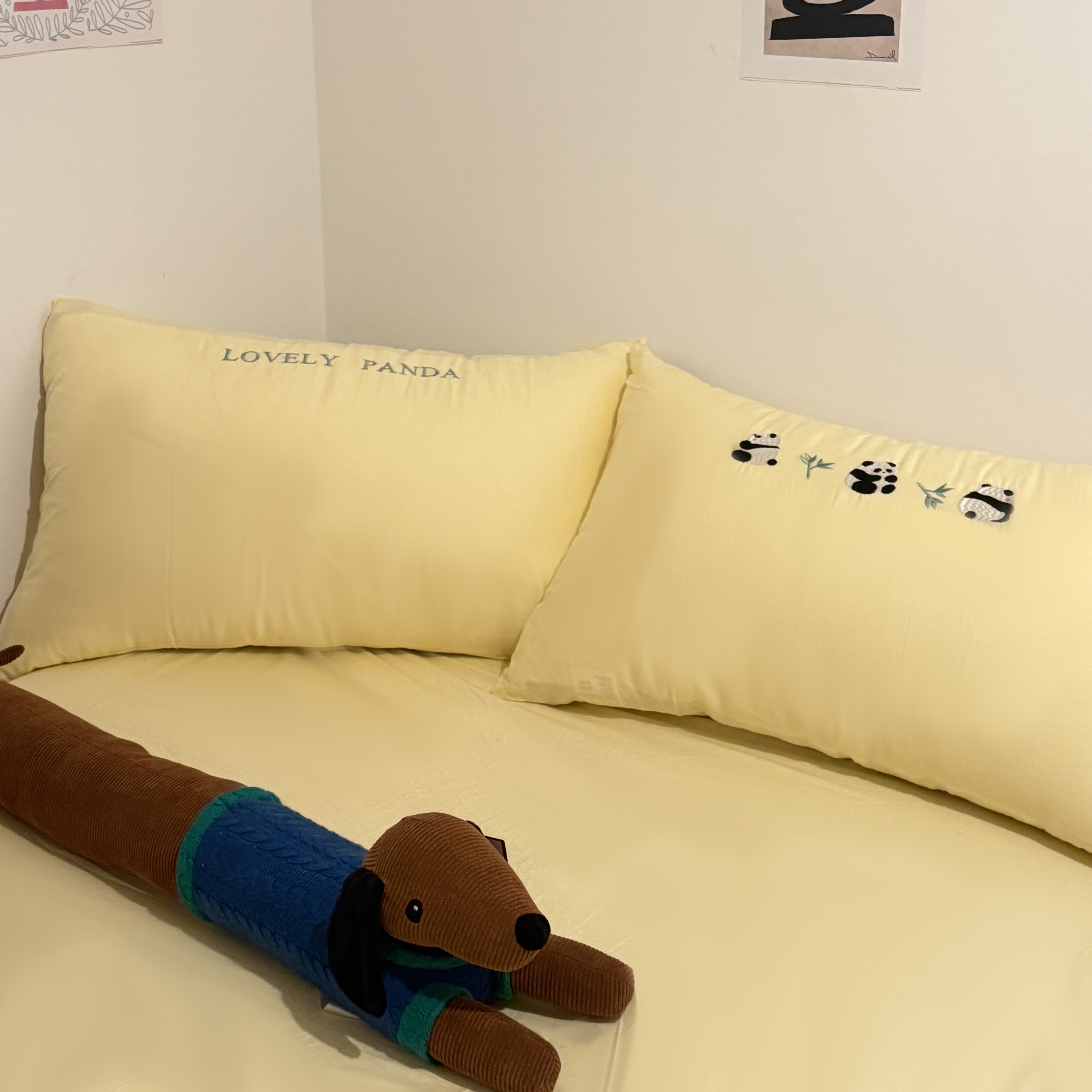 Panda Embroidered Pure Cotton Complete Sets