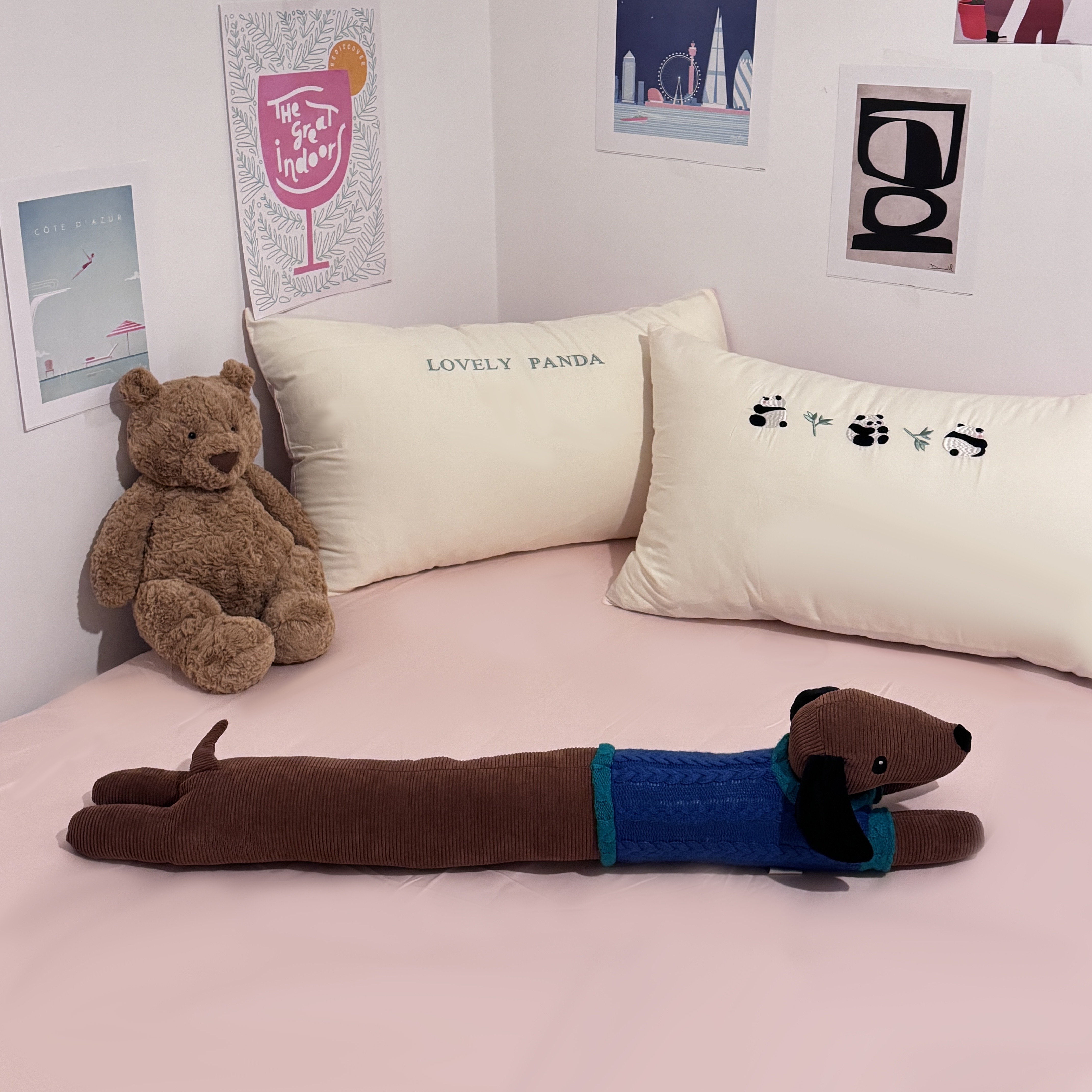 Panda Embroidered Pure Cotton Complete Sets