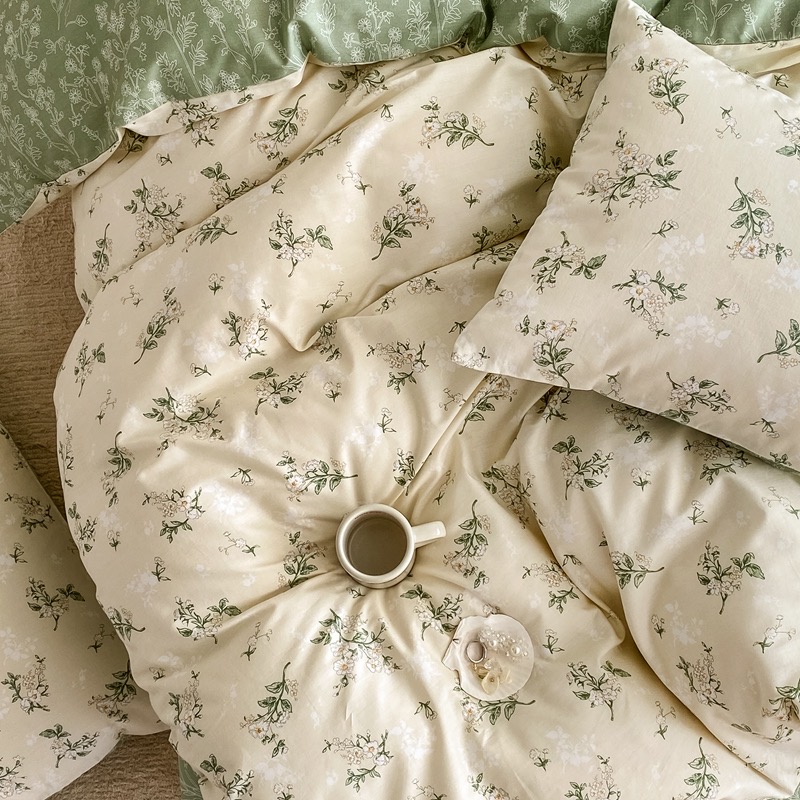 Leaf Pure Cotton Full Bedding Set