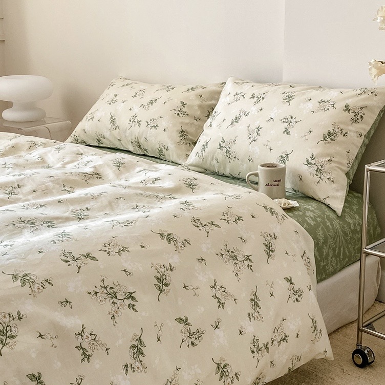 Leaf Pure Cotton Full Bedding Set