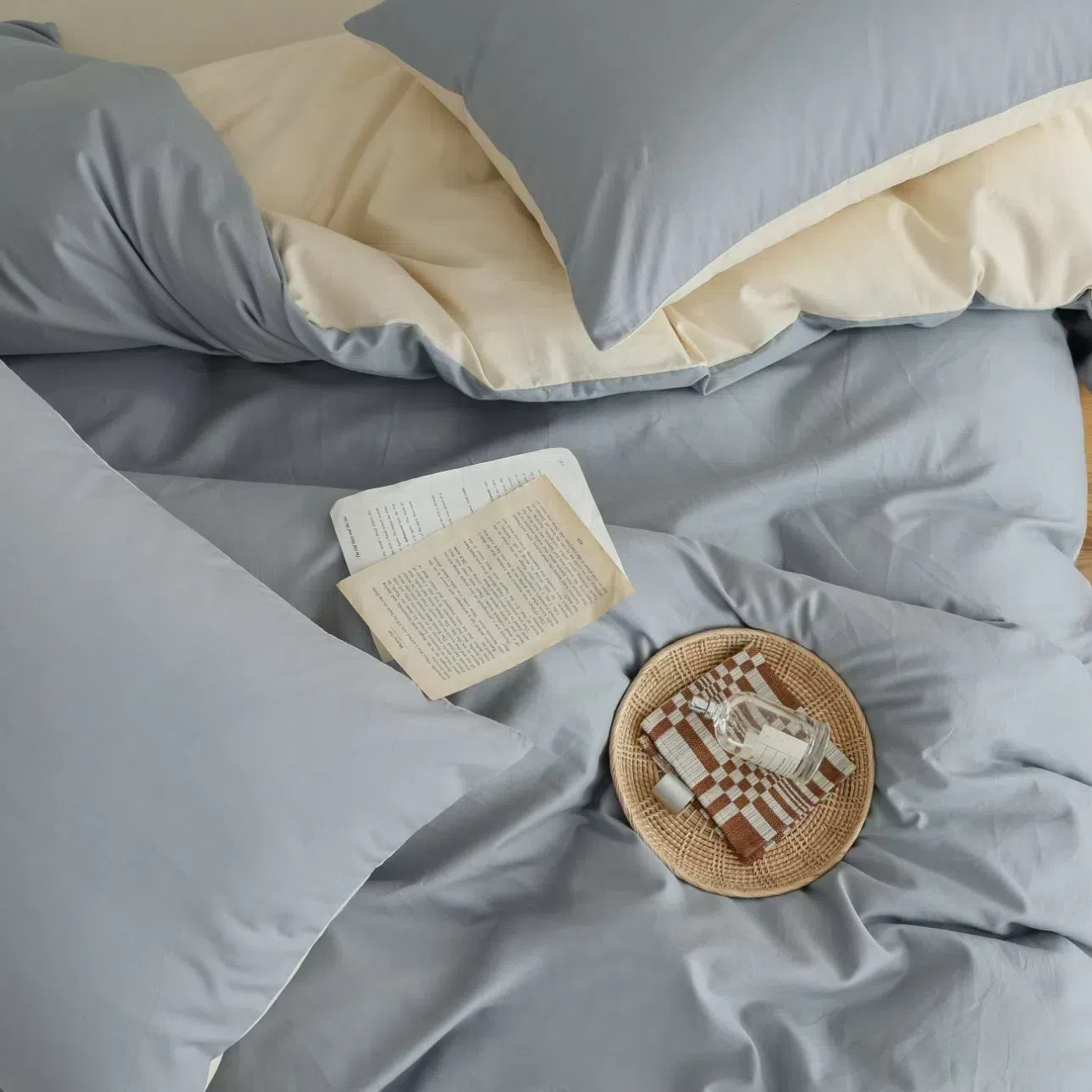 Blue Reversible Pure Cotton Complete Sets