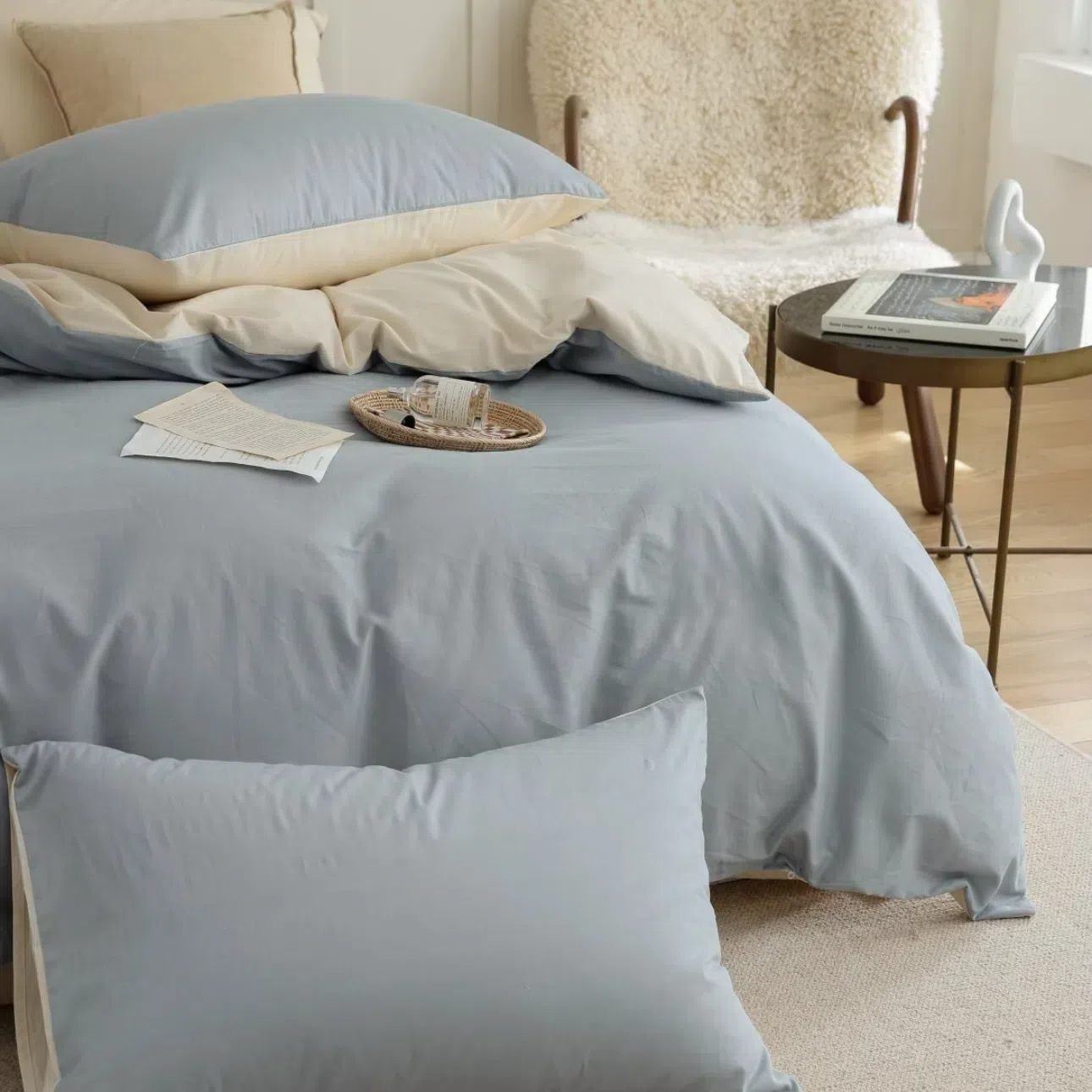 Blue Reversible Pure Cotton Complete Sets