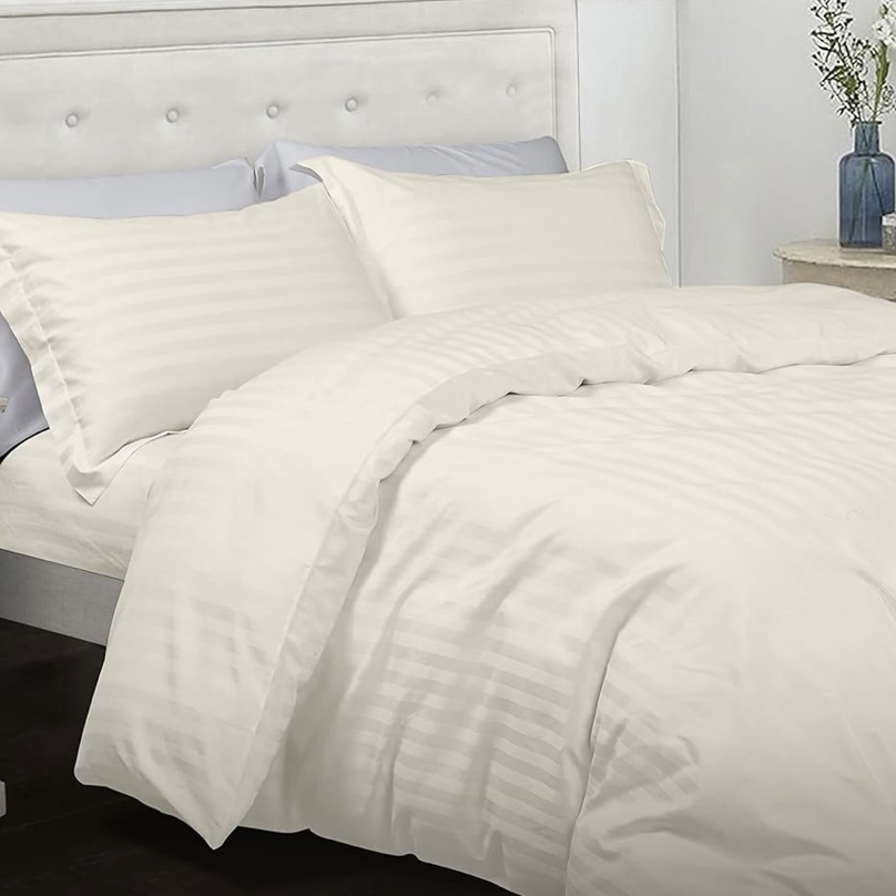 Soft and Silky Satin Stripe 400 Thread Count Egyptian Cotton complete sets