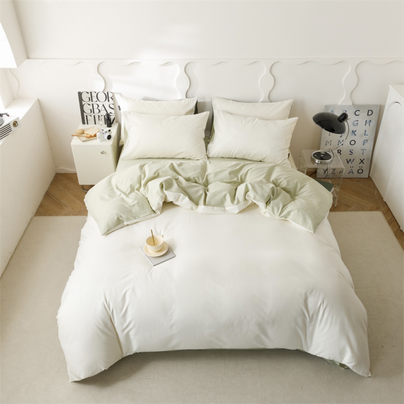 Green Reversible Pure Cotton Complete Sets