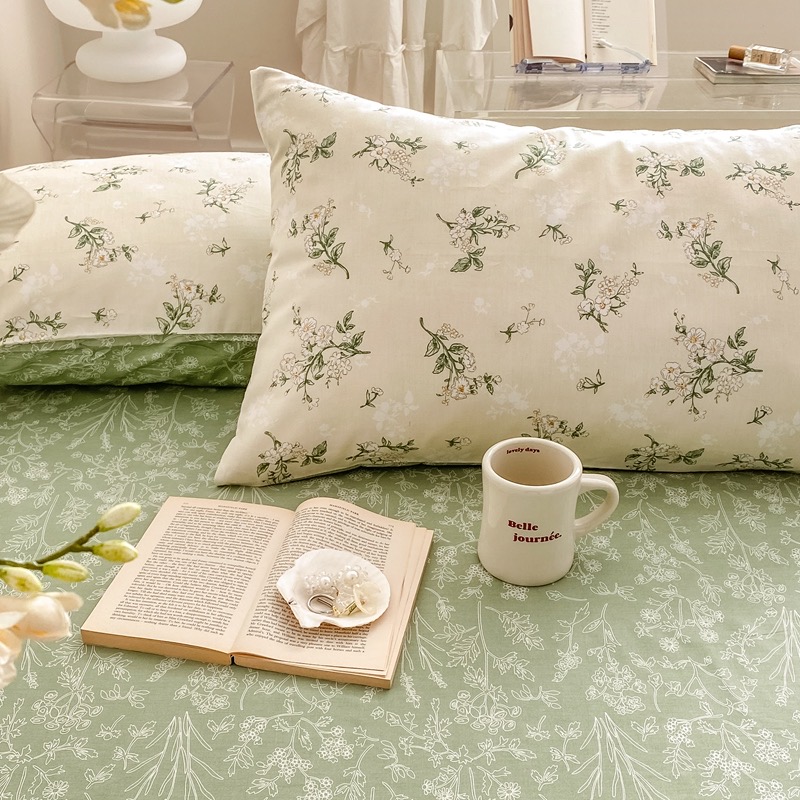 Leaf Pure Cotton Full Bedding Set
