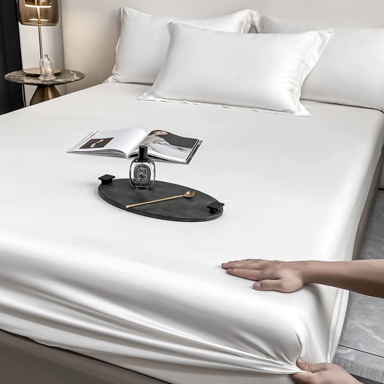 Tencel Fitted Sheet, White