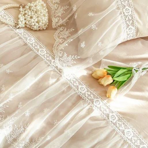 Luxury Romantic Lace Pure Cotton Complete Sets