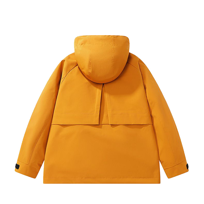 Men's short windproof hooded mountaineering jacket