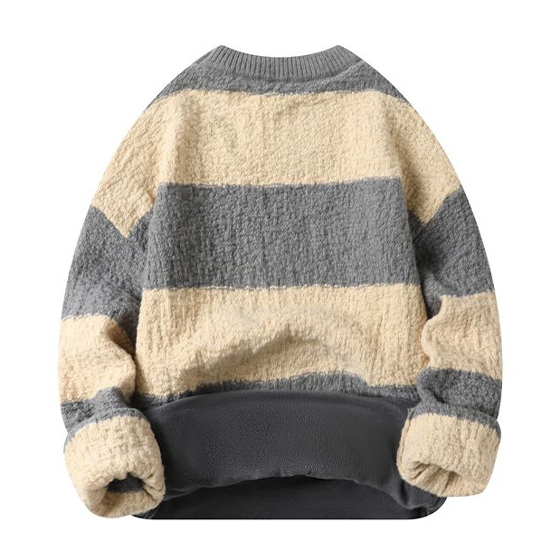 Men's casual warm round neck knitted sweater