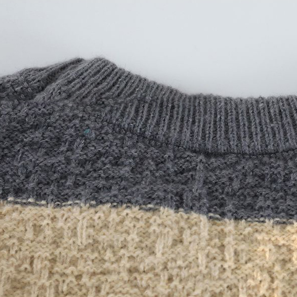 Men's casual warm round neck knitted sweater