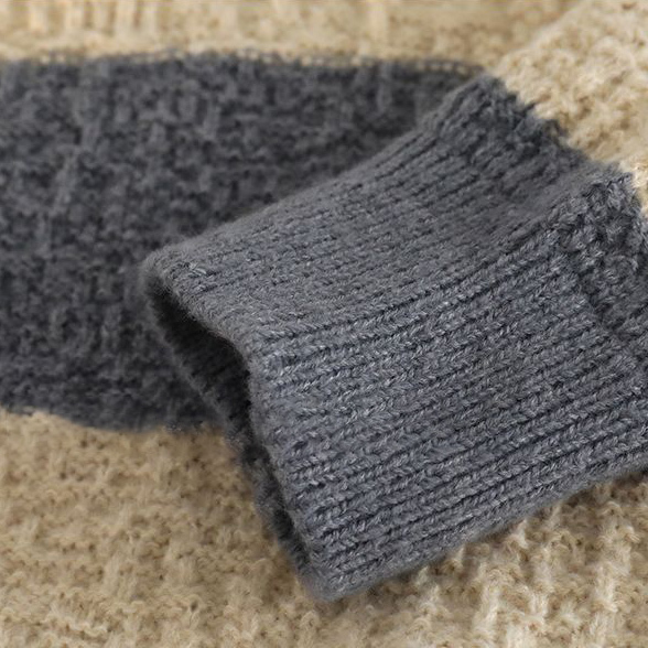 Men's casual warm round neck knitted sweater