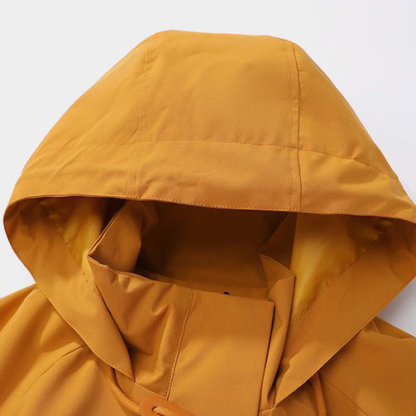 Men's short windproof hooded mountaineering jacket
