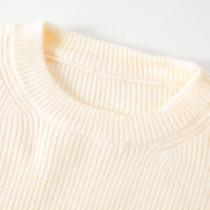 Men's thickened warm round neck knitted long-sleeved sweater