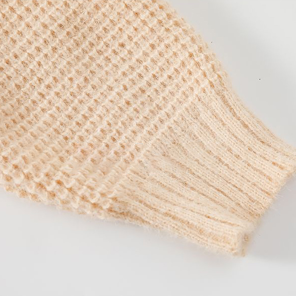 Men's warm turtleneck buttoned knitted sweater jacket