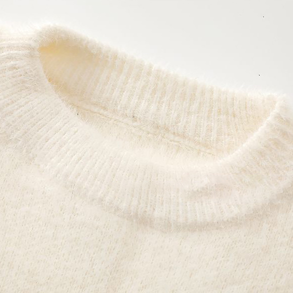 Men's casual round neck knitted long-sleeved sweater