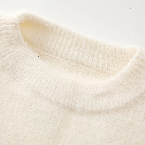Men's casual round neck knitted long-sleeved sweater