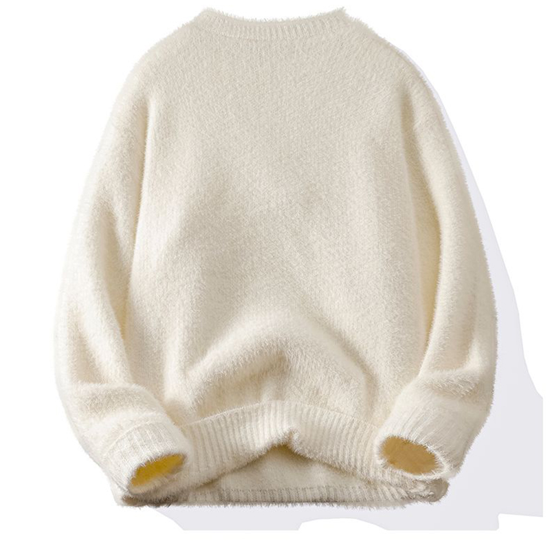 Men's casual round neck knitted long-sleeved sweater