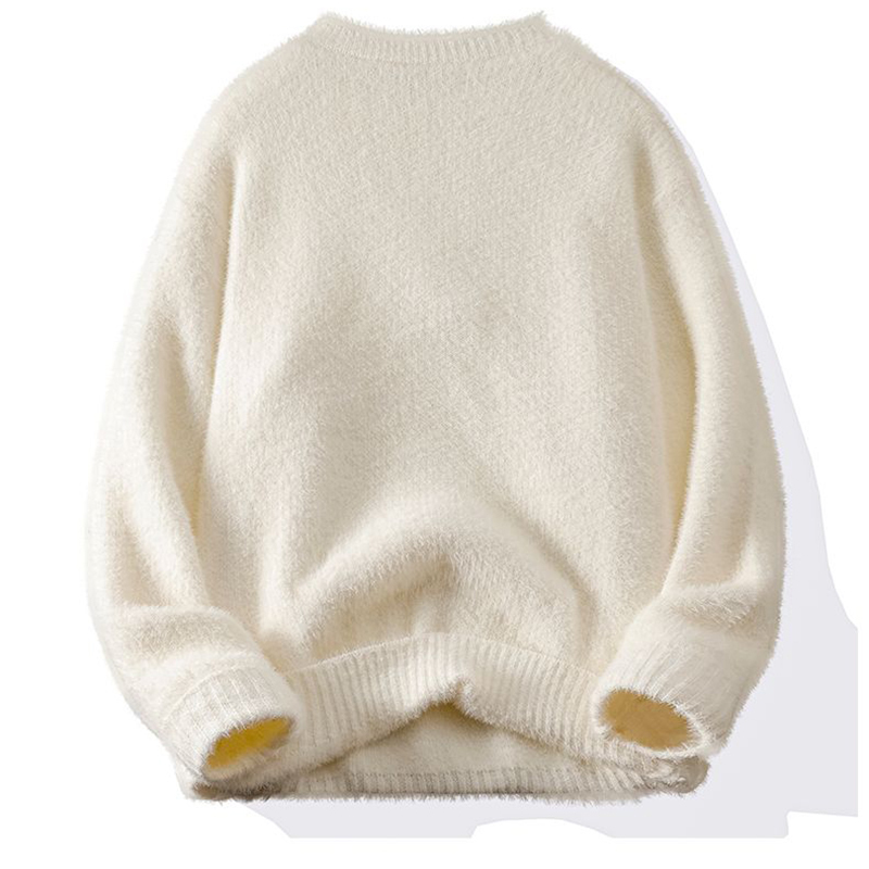 Men's casual round neck knitted long-sleeved sweater