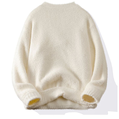 Men's casual round neck knitted long-sleeved sweater