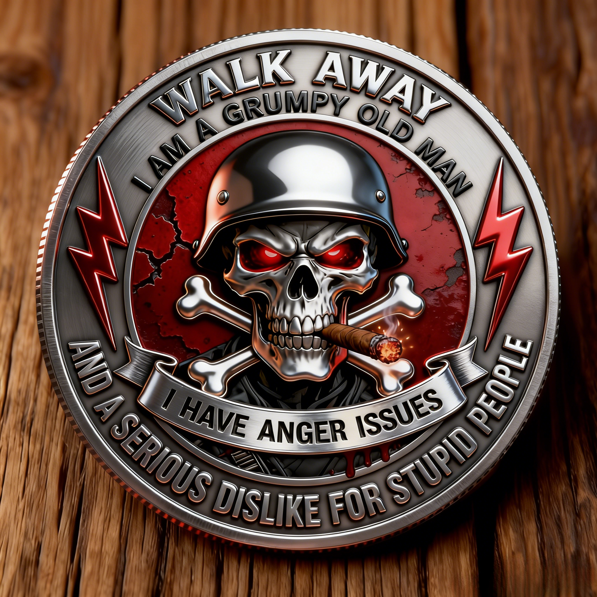 🔥Flash Sale 60% OFF🪙ANGER SKULL GEN X Coin – WALK AWAY 💀🔥