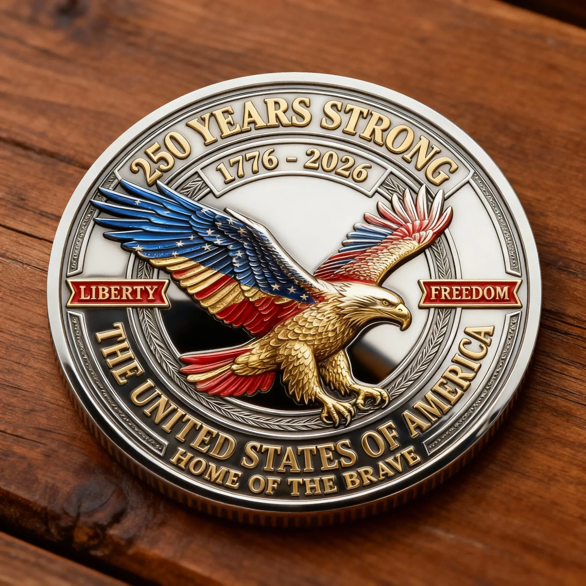 🔥Last Day 49% OFF🏆 🇺🇸 “250 Years Strong” United States Semiquincentennial Commemorative Coin 🦅✨