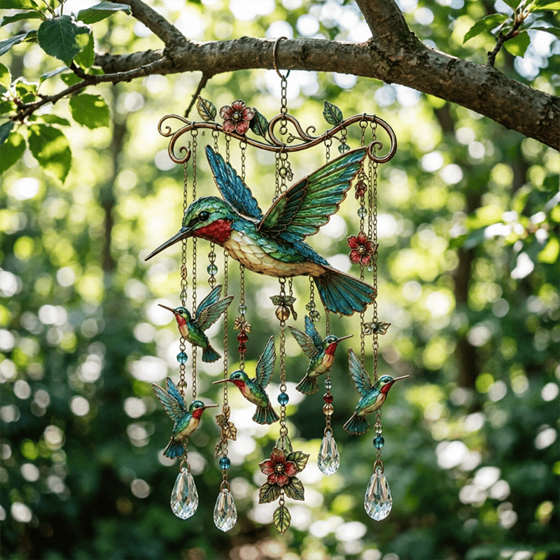 🐦Last Day 50% OFF 🎐Bring Your Garden to Life! Graceful Hummingbird Wind Chime