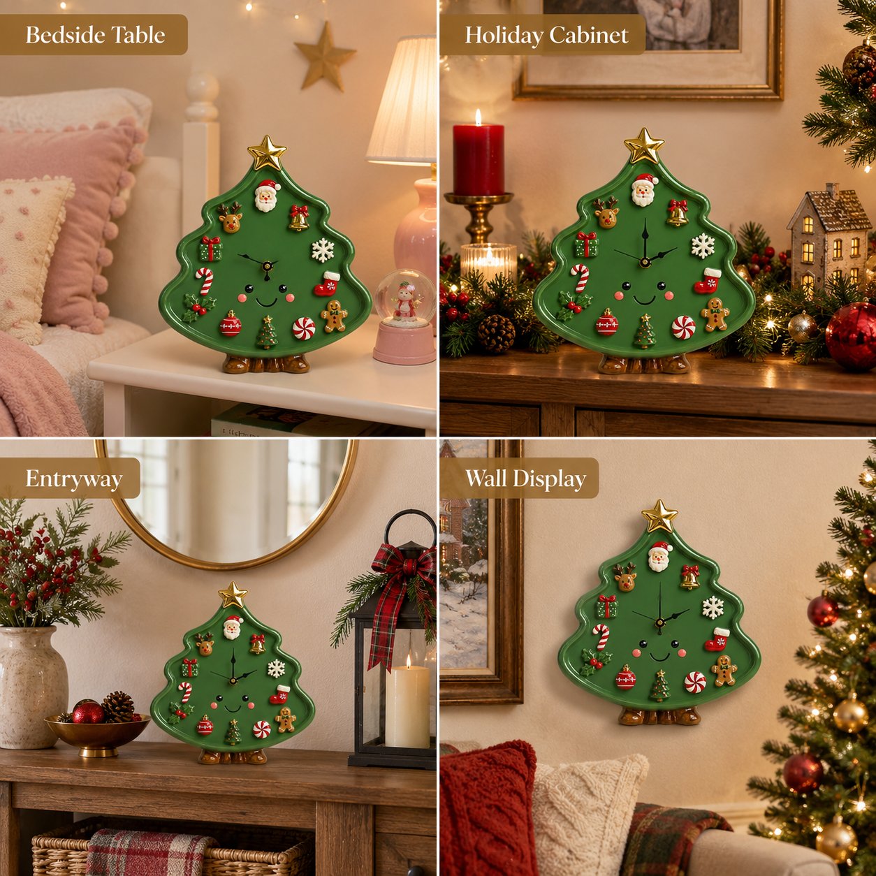 ⏳ Last Day 70% OFF – 🎄Interactive Christmas Holiday Activity Clock | Built-In Clock with 12 Rearrangeable Magnetic Icons for Learning, Creative Play & Festive Family Décor ✨