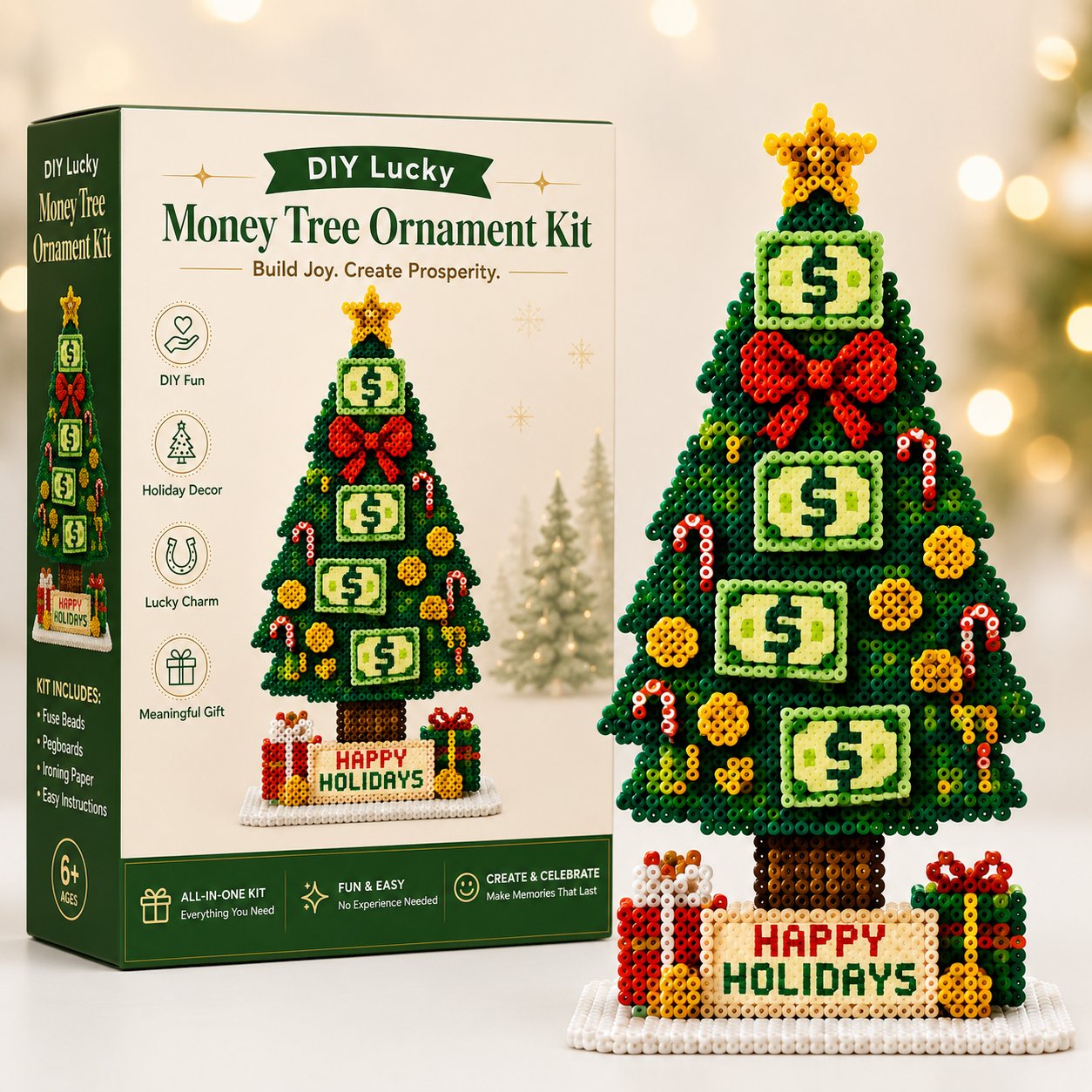 🔥Last 40pcs🎉-🍀 Beginner-Friendly DIY Lucky Money Tree Bead Craft Kit💕