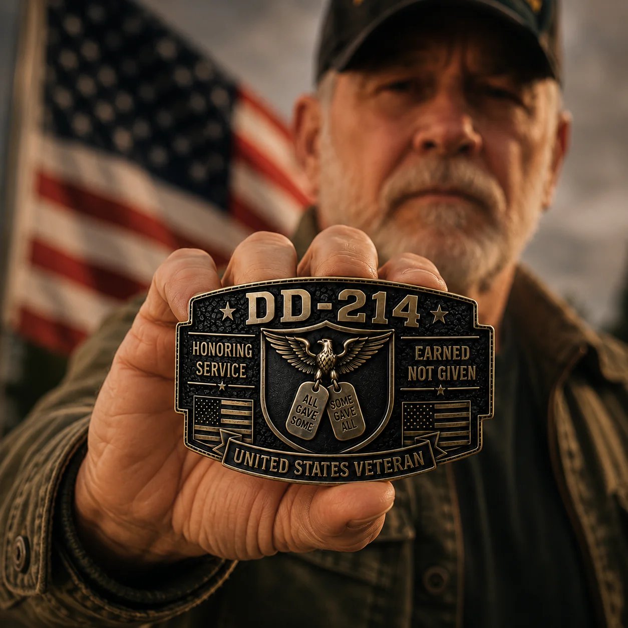 🔥LAST DAY 70% OFF –🎖️DD-214 Veteran Honor Belt Buckle (✨2026 Limited Edition)