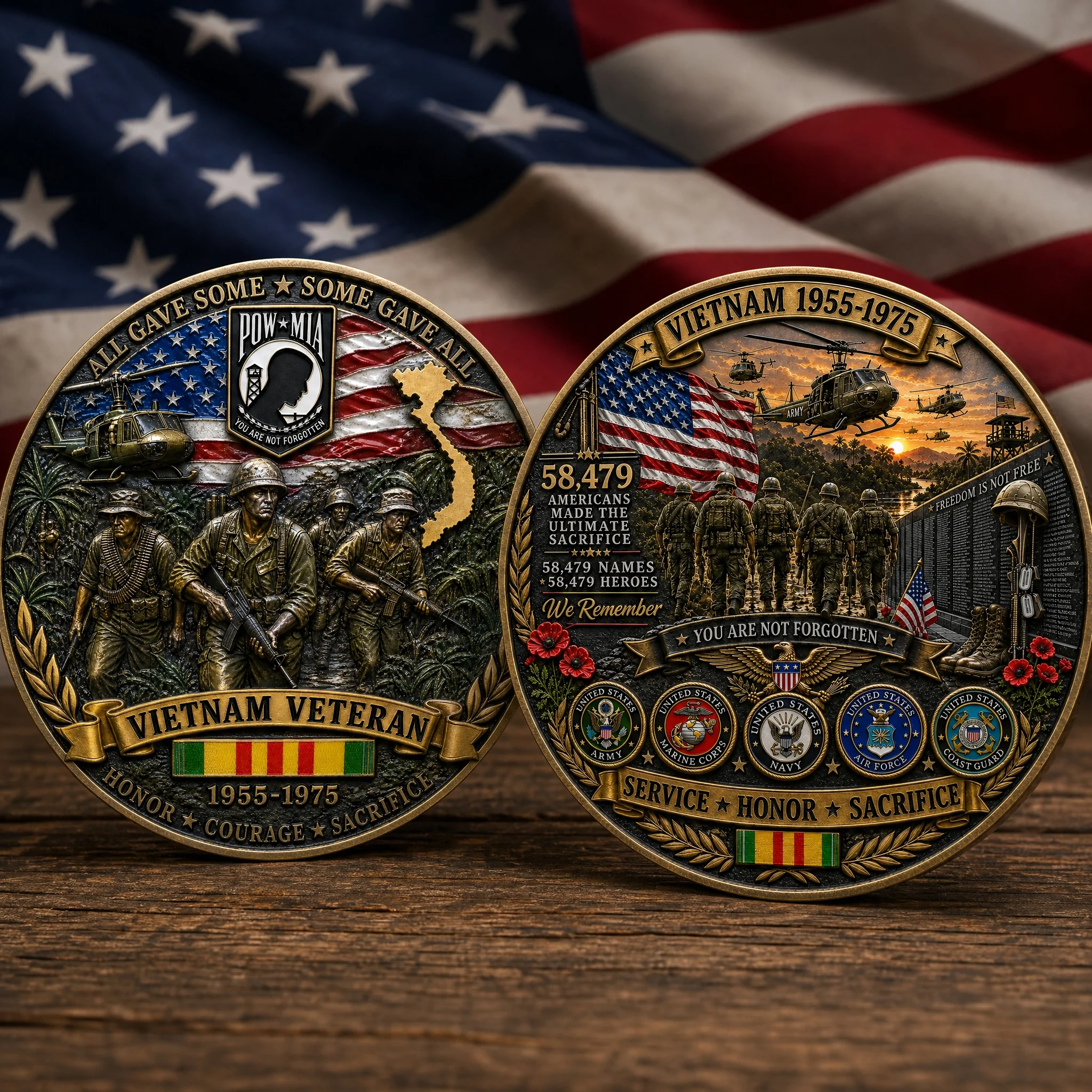 🇺🇸 FLASH SALE: 80% OFF- 🎖️Vietnam Veteran Tribute Commemorative Coin -(1955–1975)