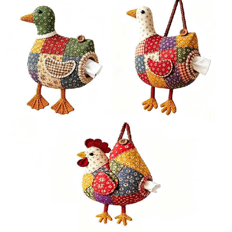 ⏳Limited-time 70% off👪Feel the great sense of achievement from DIY- Animal Tissue Holder Sewing Kit🐓🦆🪿