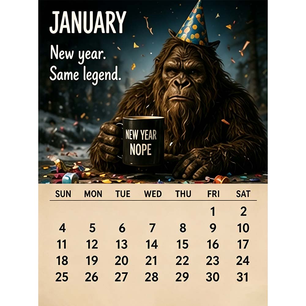 🔥LAST DAY 70% OFF –🦶2027 Bigfoot's Daily Life Calendar