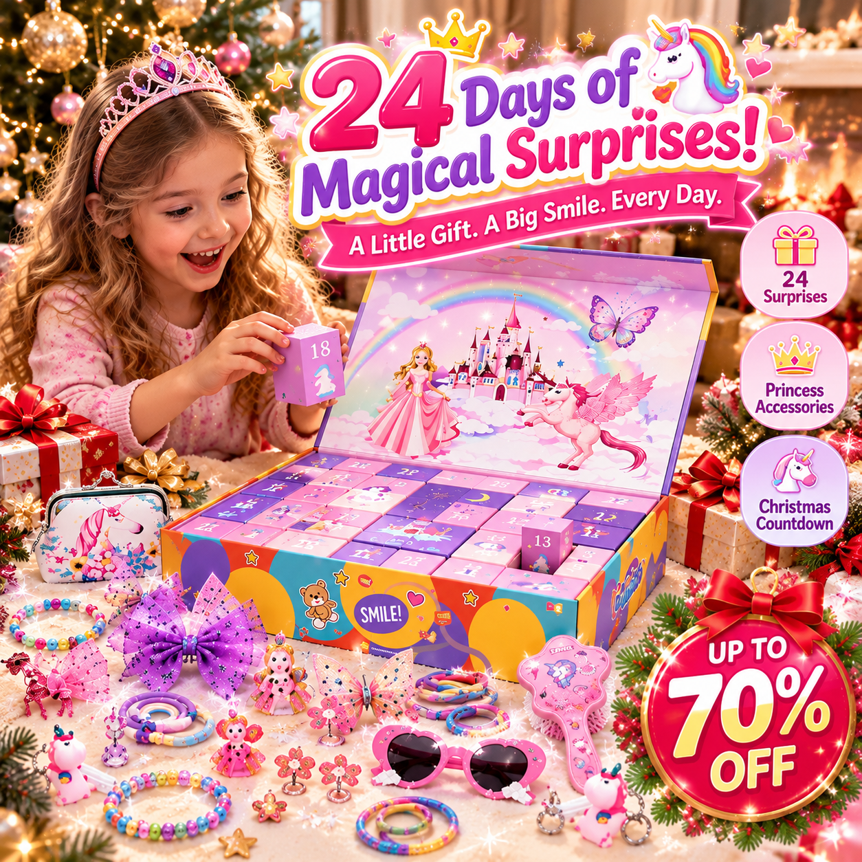 🔥Last 40pcs🎉-Unicorn Gift Box for Girls — 24 Surprise Gifts
