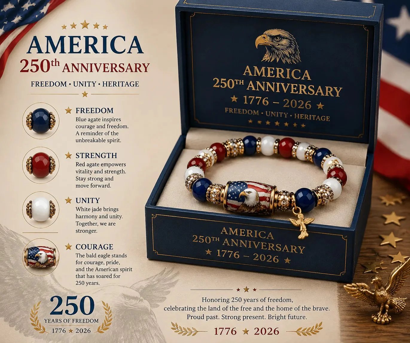🔥LAST DAY 70% OFF - 🇺🇸 Celebrate Freedom & Honor 💎 | USA 250th Anniversary Limited Edition Collection ✨