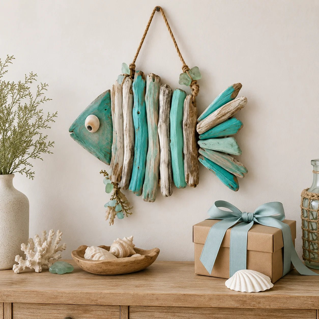 🔥 LAST DAY 70% OFF –🌊Lighted Coastal Fish Wall Decor