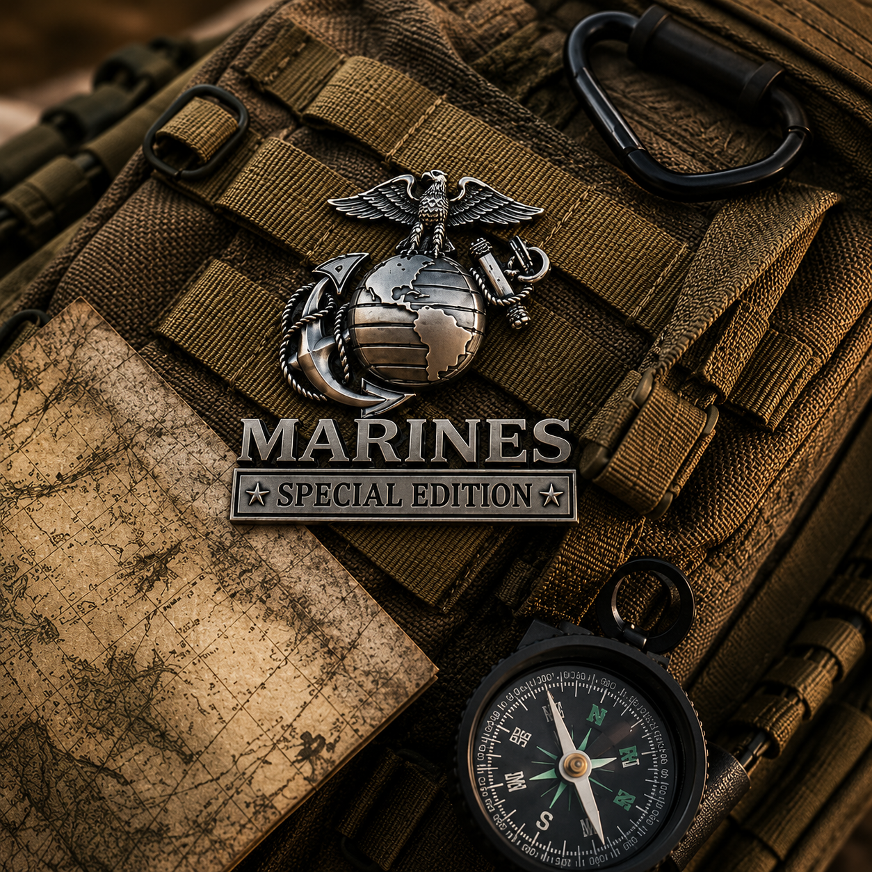 🏆LIMITED EDITION✨U.S. Army Special Edition Eagle Chrome Metal Badge