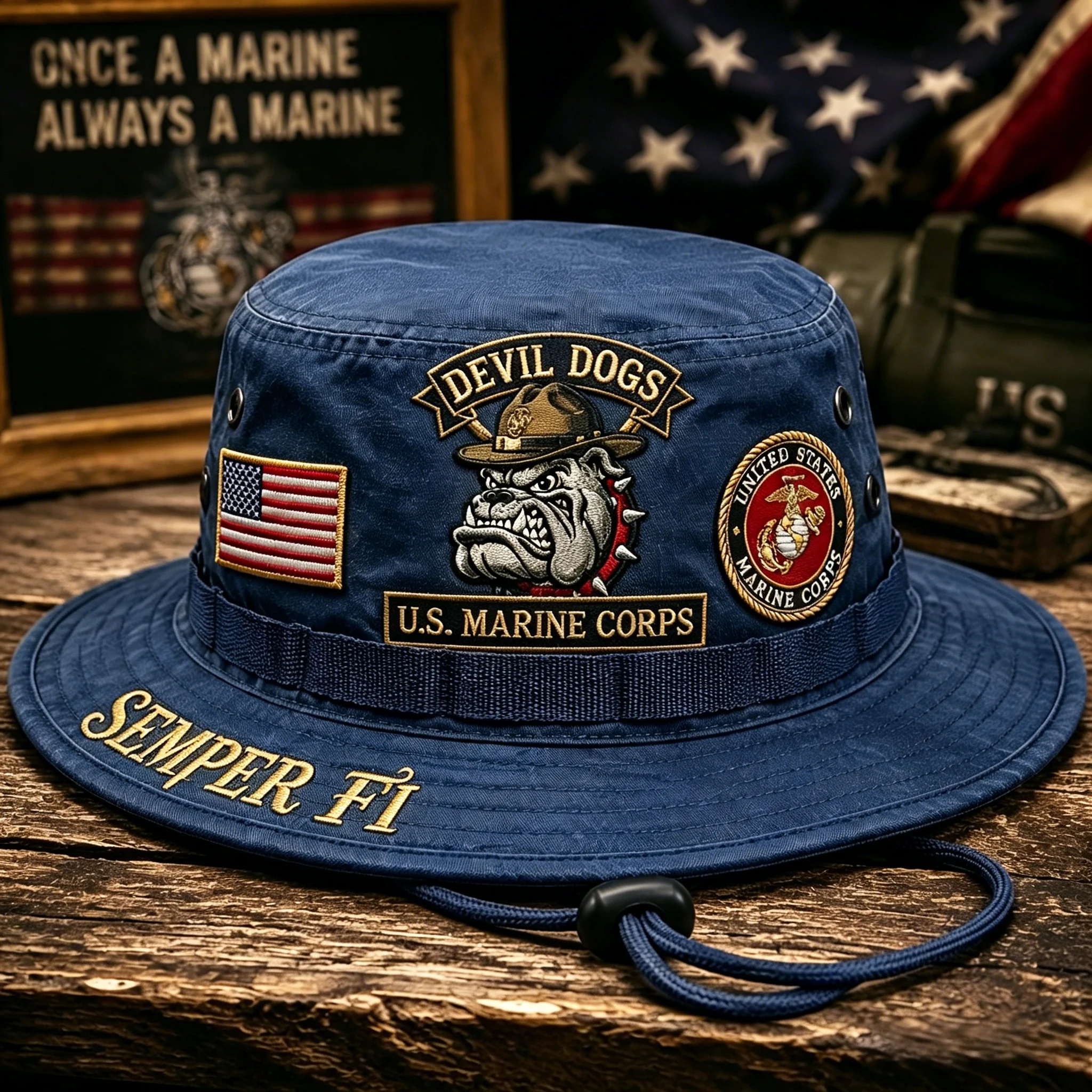 ⚡Last Day Promo: 70% OFF🔥 -🐾U.S. Marine Corps Devil Dogs Tribute Boonie Hat