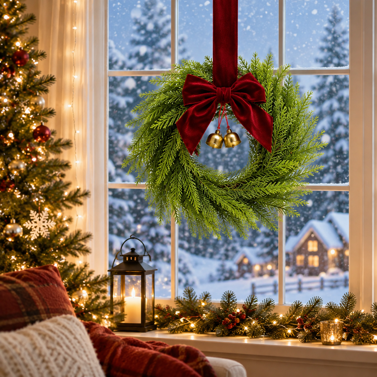 🔥Last 30pcs🎉-🎄 Versatile Mini Christmas Wreaths – Perfect Festive Decor for Every Corner!