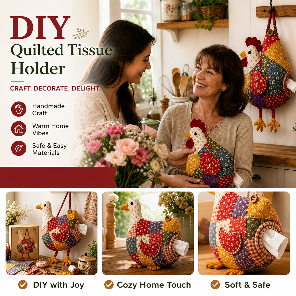 ⏳Limited-time 70% off👪Feel the great sense of achievement from DIY- Animal Tissue Holder Sewing Kit🐓🦆🪿