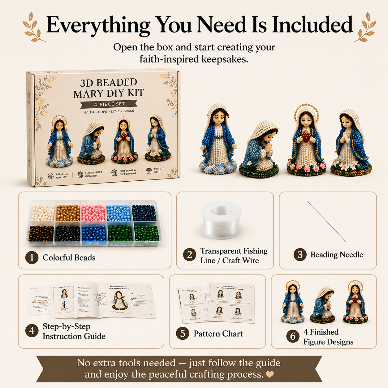 🎁Last Day 50% OFF✨ 3D Beaded Christian DIY Kit🎀✝️