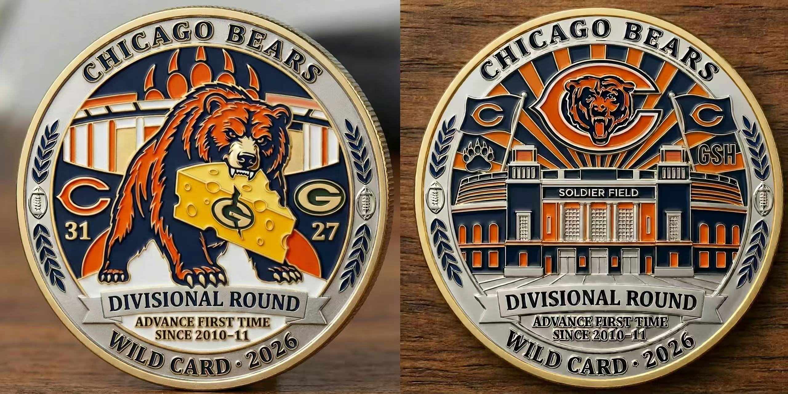 🏆Flash Sale 60% OFF -Chicago Bears 2026 Wild Card Commemorative Coin
