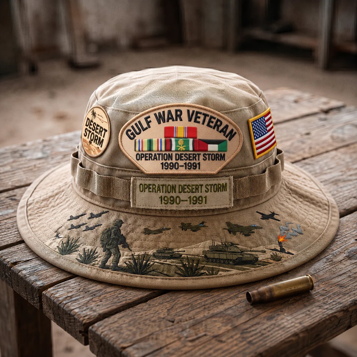 🔥LAST DAY 70% OFF –🇺🇸 Last Day Promo: 69% OFF 🎖️ - Gulf War Veteran Desert Storm Tribute Boonie Hat
