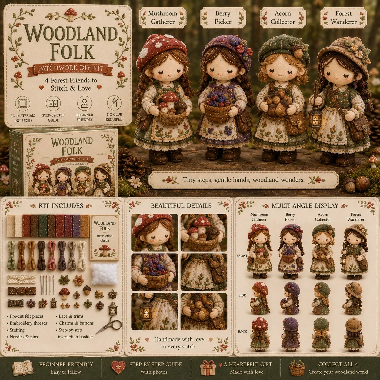 🔥LAST DAY 50% OFF - 🧵Tiny Worlds Collection - Patchwork DIY Kit Series🎁