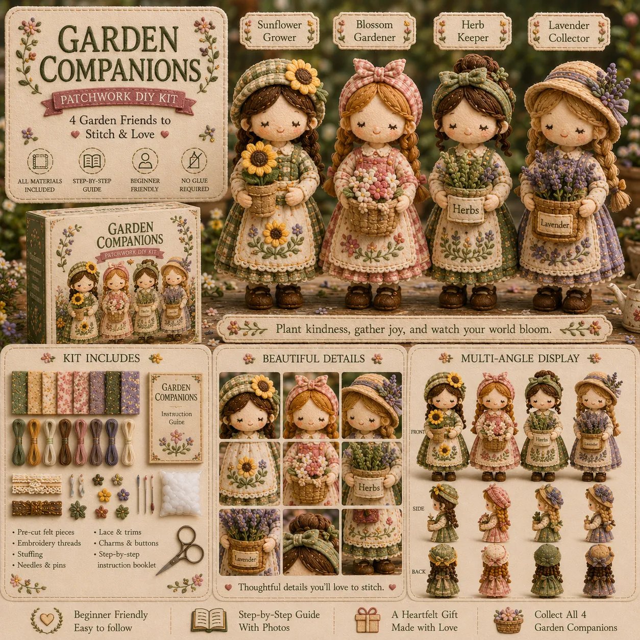 🔥LAST DAY 50% OFF - 🧵Tiny Worlds Collection - Patchwork DIY Kit Series🎁
