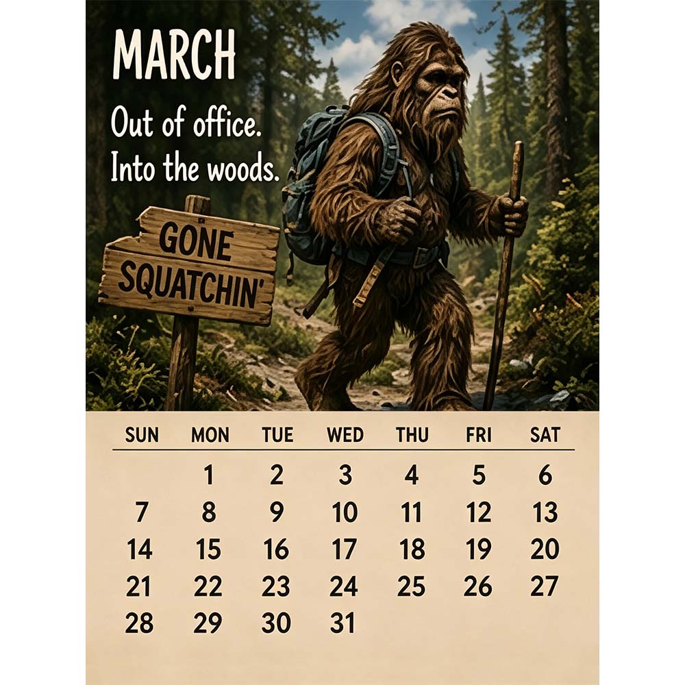 🔥LAST DAY 70% OFF –🦶2027 Bigfoot's Daily Life Calendar