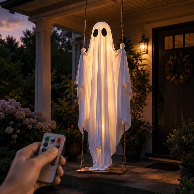 š„LAST DAY 70% OFF-Halloween Hanging Swing Ghost