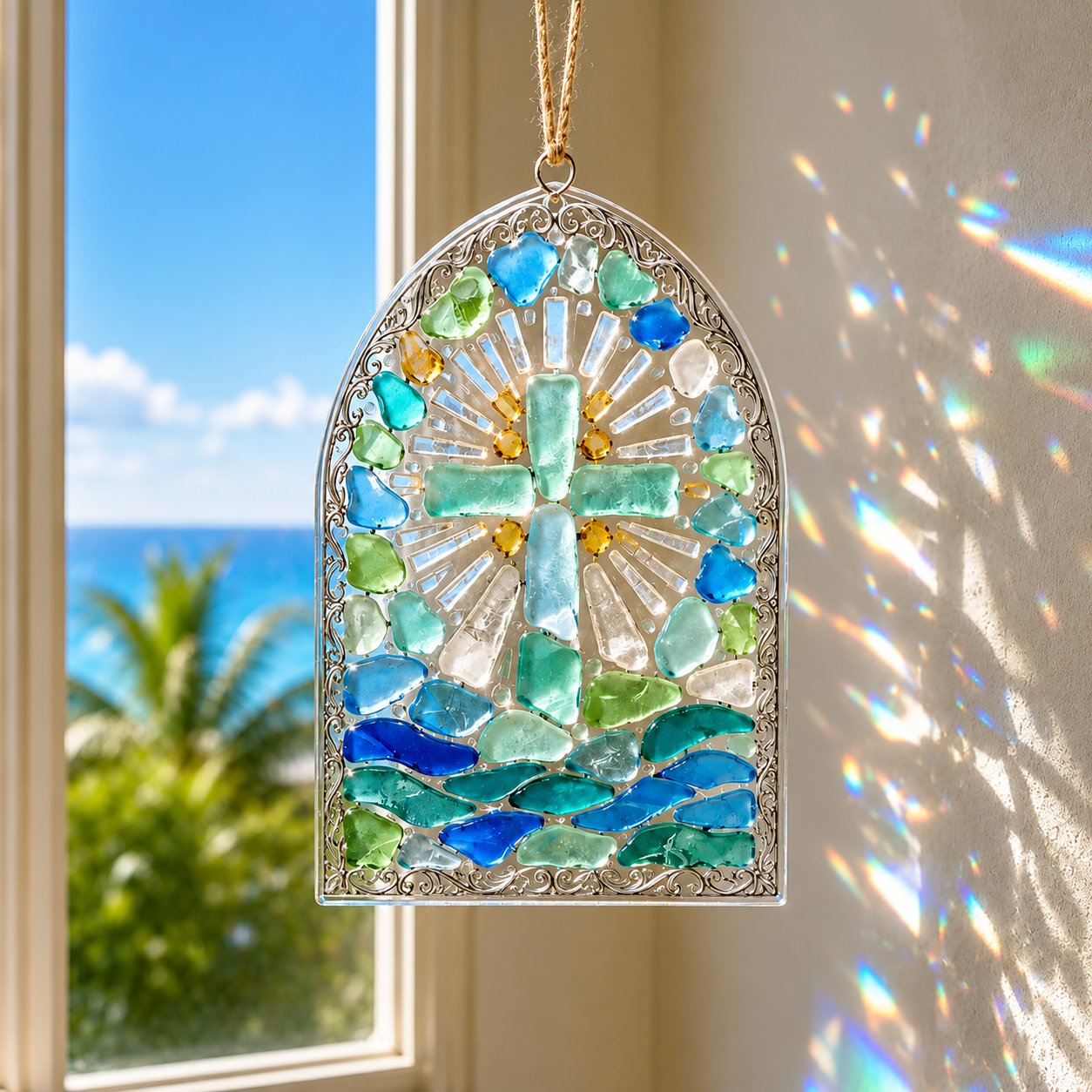 🎅 2026 Christmas Gift 70% Off--“Be Still” Christian Sea Glass Suncatcher DIY Kit