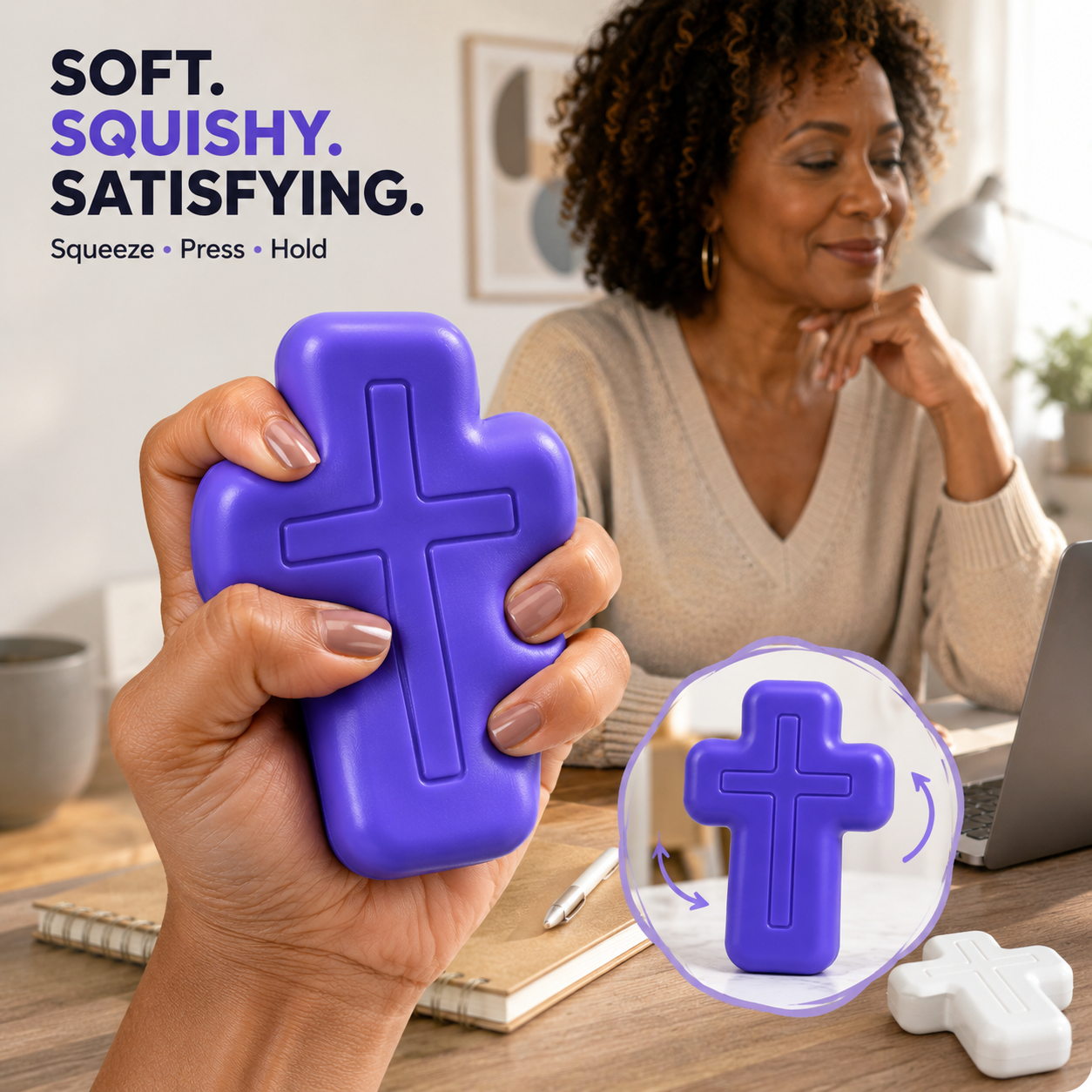 🔥Last 33 pcs🎉-✝️ Faith-Inspired Cross Squishy – Soft, Odor-Free & Satisfying Squeeze Toy-🚛 Free Shipping on Orders over $39