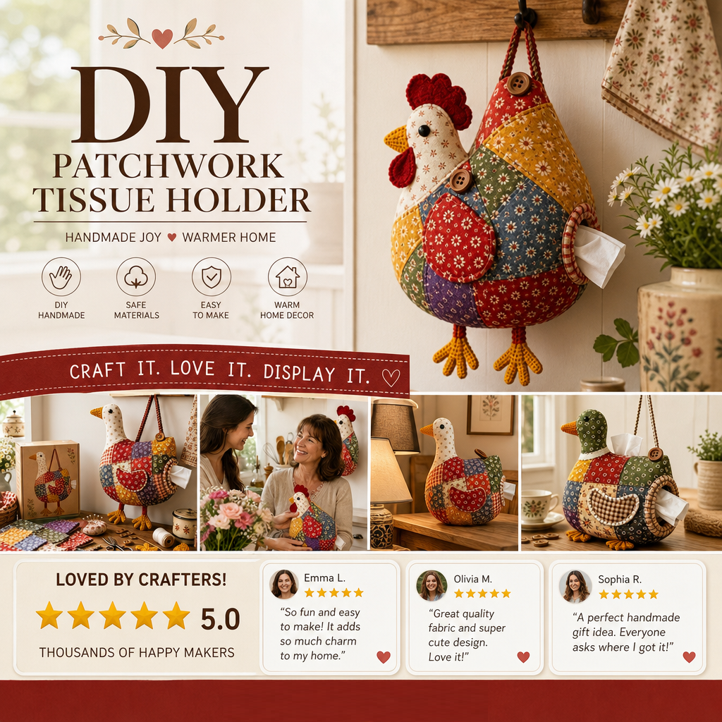 ⏳Limited-time 70% off👪Feel the great sense of achievement from DIY- Animal Tissue Holder Sewing Kit🐓🦆🪿