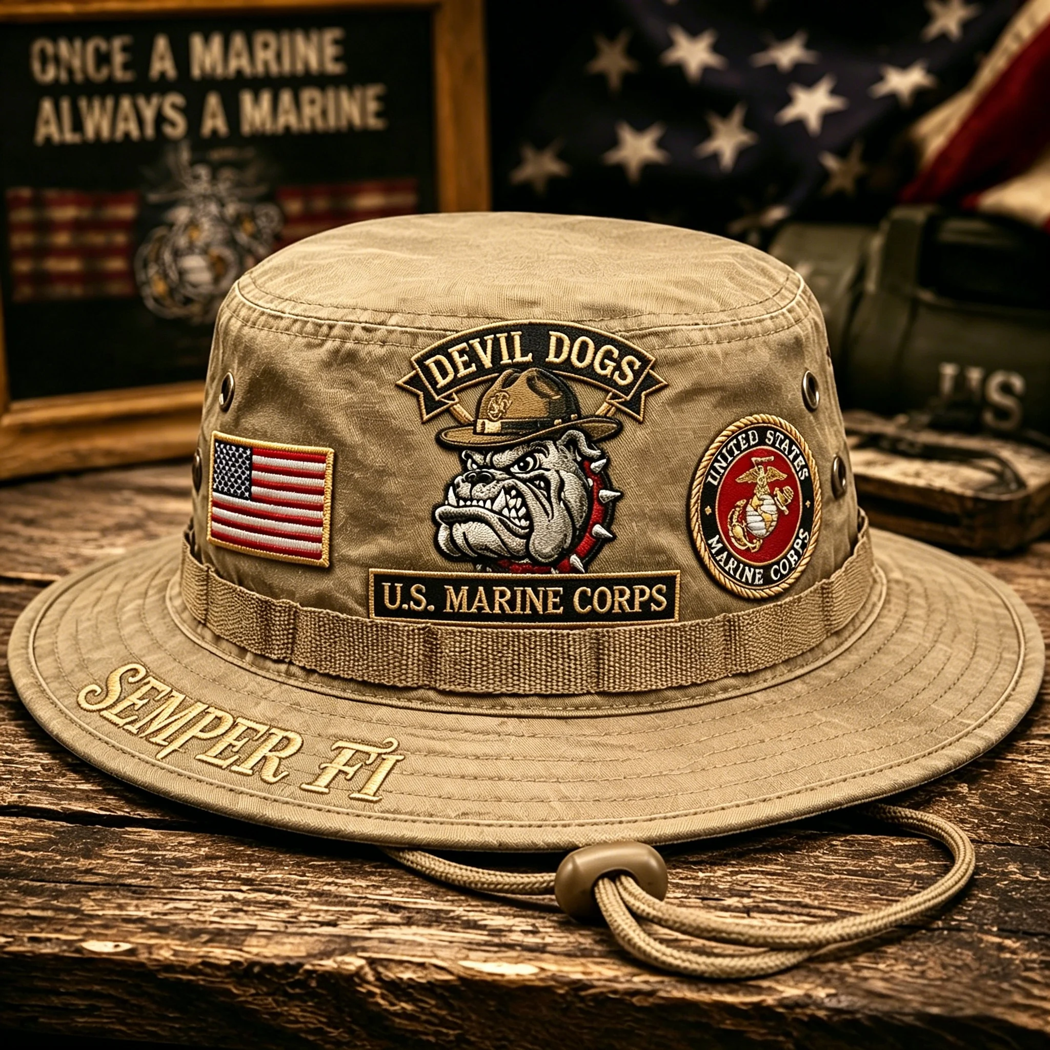 ⚡Last Day Promo: 70% OFF🔥 -🐾U.S. Marine Corps Devil Dogs Tribute Boonie Hat